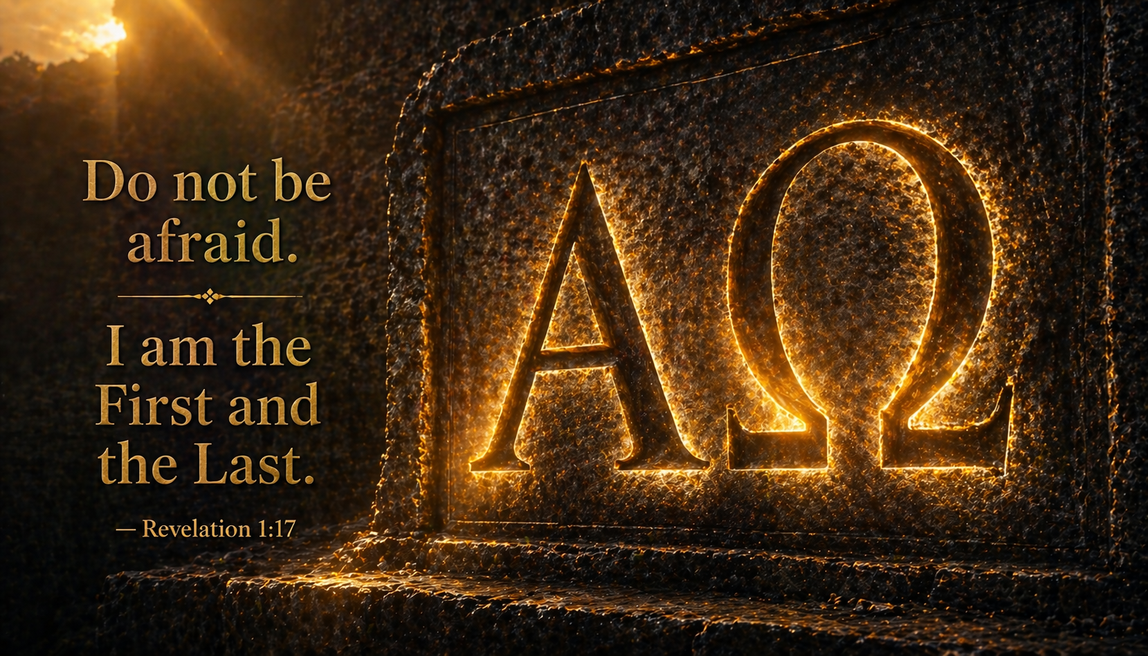 Revelation 1:17 — I Am the First and the Last — Alpha Omega Wallpaper HD